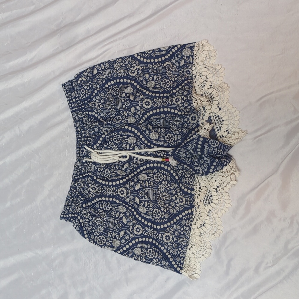 Matilda Jane X Joanna Gaines Pull On Summer Cottagecore Shorts with Lace Trim